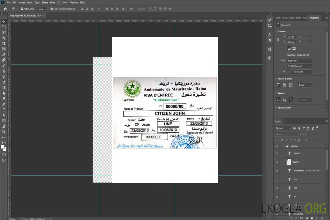 Visa MAURITANIE-RABAT template Visa MAURITANIE-RABAT template